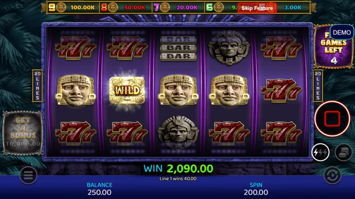 Mayan Madness - Gewinn im Bonusspiel