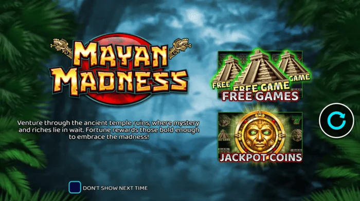 Mayan Madness - Hauptmenü mit Maya-Thema